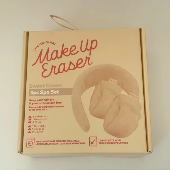 NWT The Original MakeUp Eraser Drip Eraser 3 Piece Spa Set in Sweet Cream SEALED - Picture 10 of 14